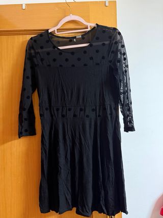 Vestido fiesta lentejuelas negro