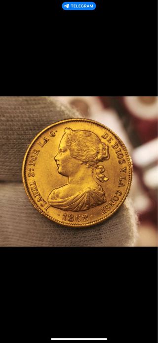 Moneda 100 Reales Oro Isabel II (1862)