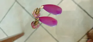 Set Collana Orecchini Donna Vintage Viola