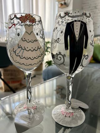 Copas de vino novios Lolita