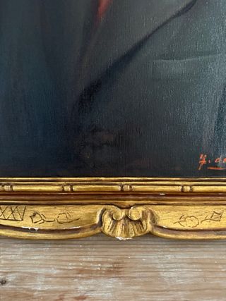 Cuadro Antiguo Óleo Retrato Hombre