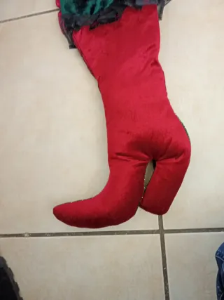 Calza Befana elegante rossa e verde