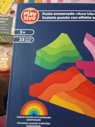 Puzzle madera arcoíris Play Tive 23 piezas