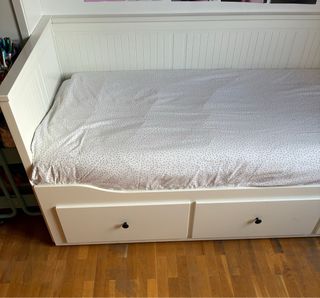 Diván Ikea Hemnes Blanco con Cajones