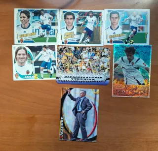 Lote 39 cromos y cartas Real Zaragoza