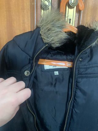 Chaquetón negro talla L