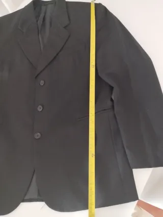 Traje de chaqueta y chaleco  negro hombre