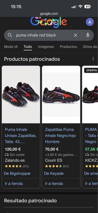 Puma Inhale Zapatillas Negras Rojas