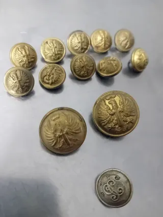 Lote Botones Militares Antiguos Águila