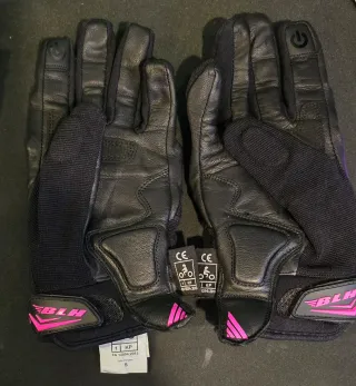 Guantes Moto Chica Negros y Rosas