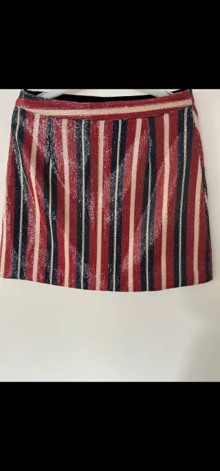 Falda Zara rayas lentejuelas