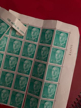 25 Sellos 1,50 Pesetas Franco