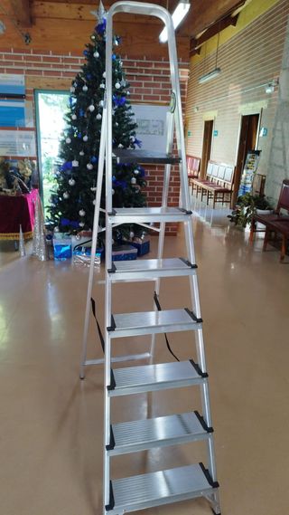 Escalera aluminio 7 peldaños EN 131