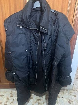 Chaquetón Zara Talla L Negro
