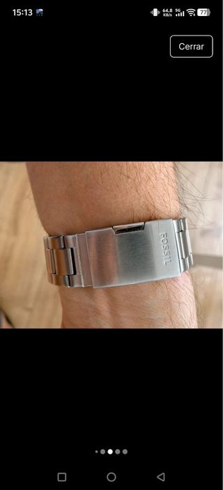 Reloj Fossil Cronógrafo Plata y Blanco