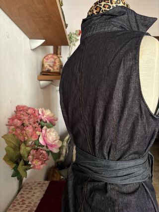 Vestido Zara Denim Talla S/XS con Cinturón