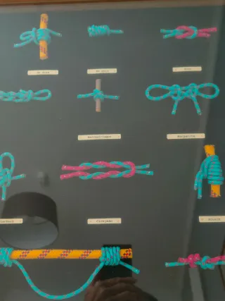 Cuadro Nudos Marineros Marco Madera Natural 77x50