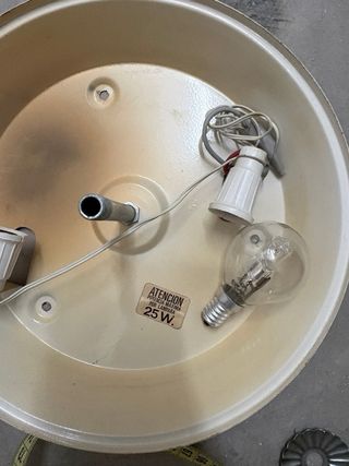 Plafón de techo cristal y metal