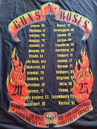 Camiseta Guns N' Roses tour europeo 2025 Talla M