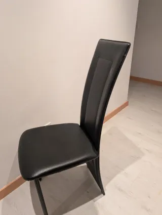 Sillas comedor polipiel negro