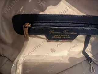 Borsa Cuoieria Fiorentina Vera Pelle Blu