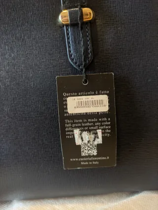 Borsa Cuoieria Fiorentina Vera Pelle Blu