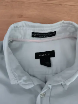Camisa GANT manga larga hombre blanca
