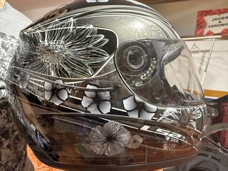 Casco Moto LS2 Flores Negro