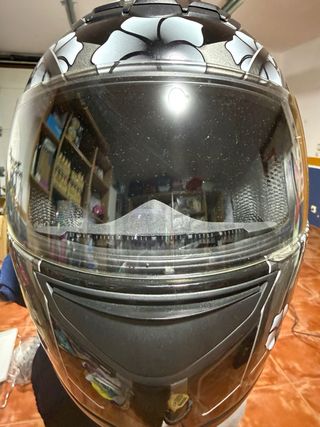 Casco Moto LS2 Flores Negro