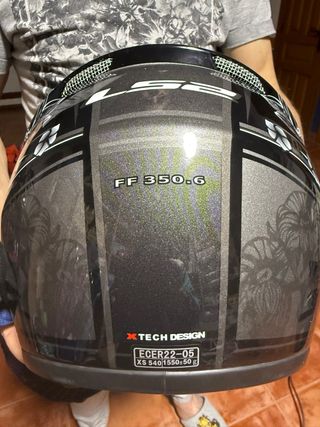 Casco Moto LS2 Flores Negro