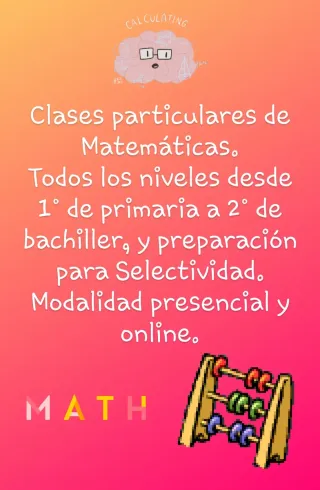 Profesora particular Matemáticas! :)