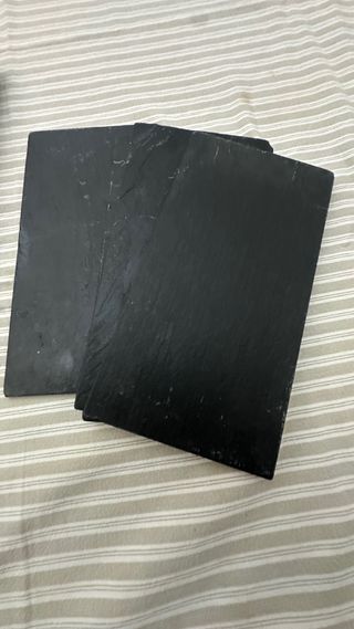 Platos PIZARRA REAL  negra 2 tamaños