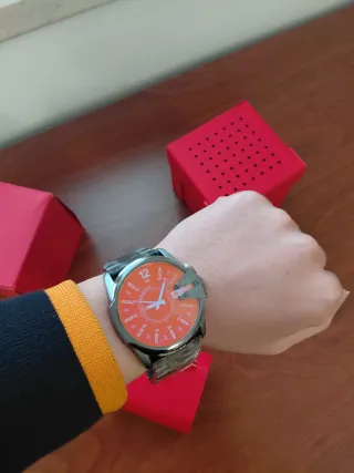 Orologio Diesel Master Chief Acciaio Arancione