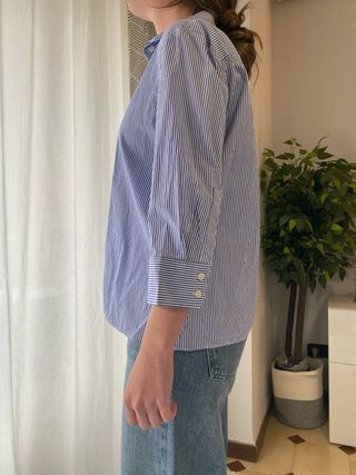 Camisa Zara rayas azules y blancas