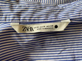 Camisa Zara rayas azules y blancas