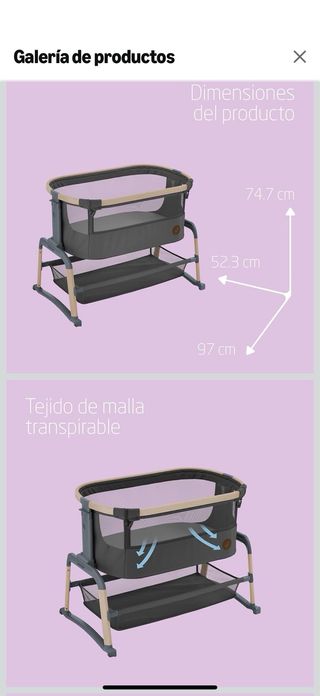 Cuna Colecho Maxi-Cosi Iora Air Gris como nuevo