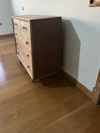Cómoda vintage madera 5 cajones