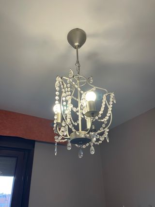 Lámpara de techo Ikea con cristales