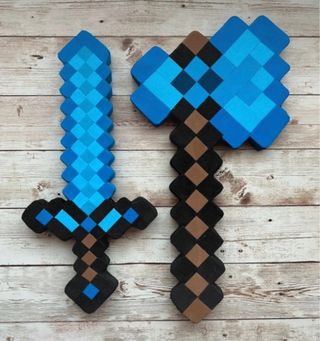 Pack Diamante Minecraft Espada y Hacha