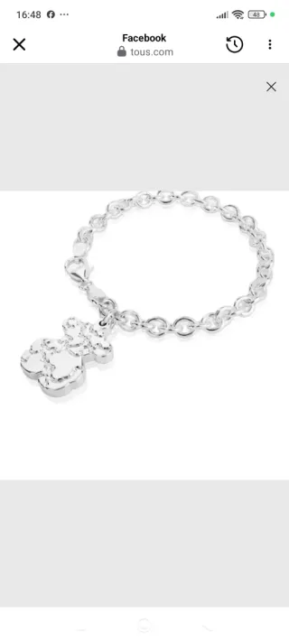 Pulsera Tous Oso Plata Original