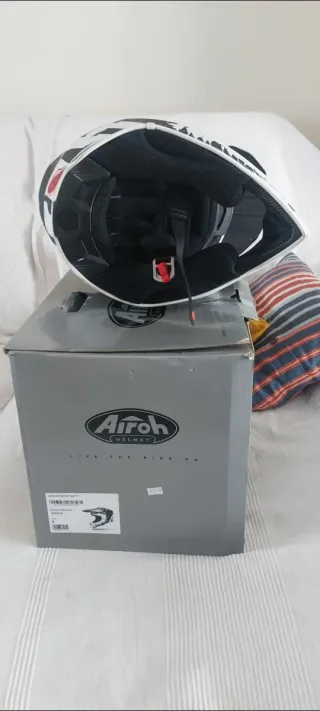 Casco Airoh Motocross Blanco Talla L