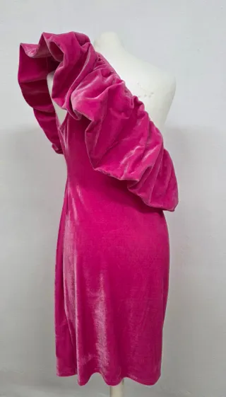 Vestido Terciopelo Rosa Talla M