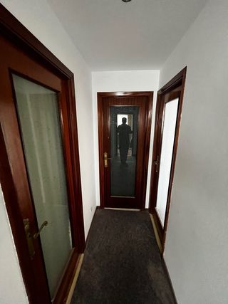 Puerta abatible con cristal decorado. Hoja 72cm