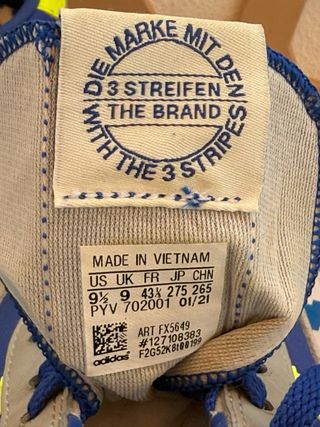 Zapatillas Adidas Orion Azul y Amarillo