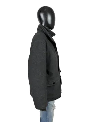 Fay Double Collar Giaccone Lana Grigio Uomo XL
