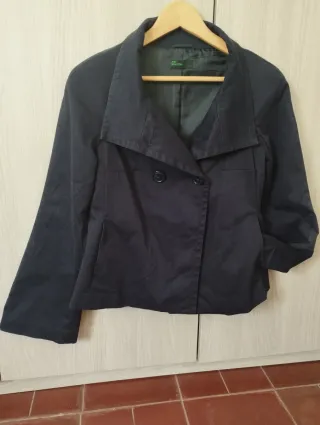 Chaqueta Benetton Negra Doble Botonadura