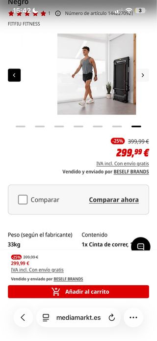 Cinta de correr con escritorio FitFiu