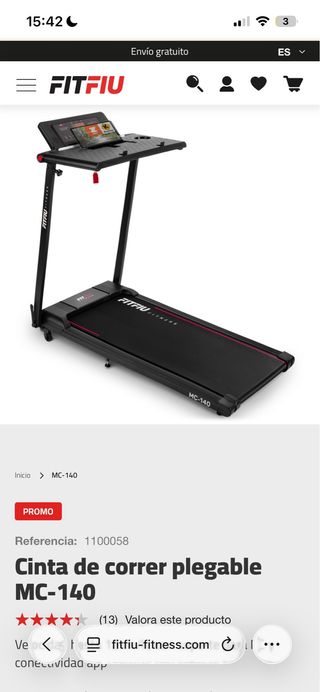 Cinta de correr con escritorio FitFiu