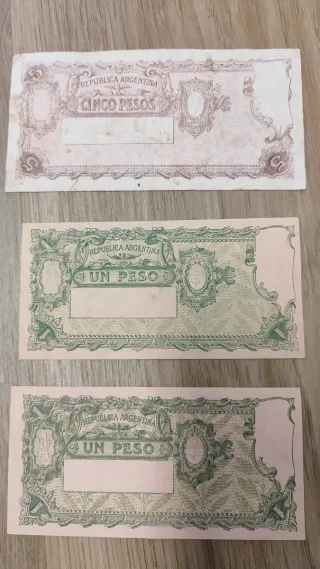 3 Banconote Pesos Argentini 1947