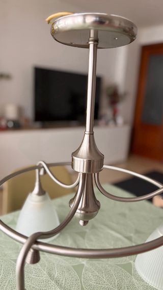 Lámpara de techo de cristal y metal, buena calidad